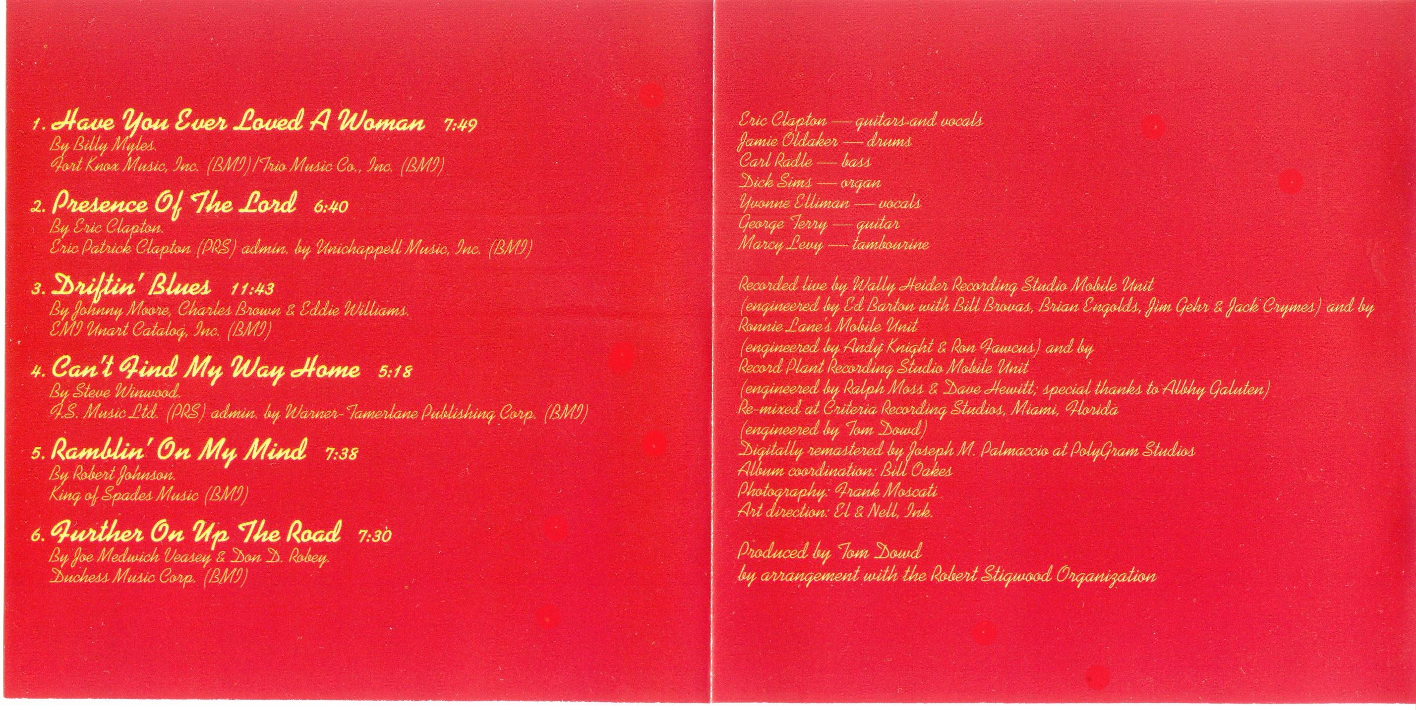 Eric Clapton Chronicles 3 Classic Albums : Booklet 3